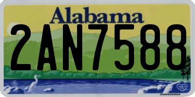 AL license plate 2AN7588