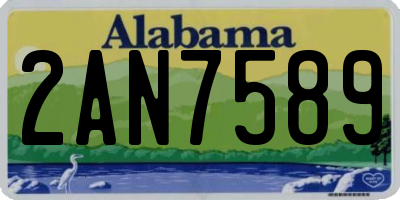 AL license plate 2AN7589