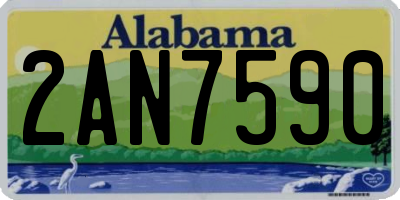 AL license plate 2AN7590