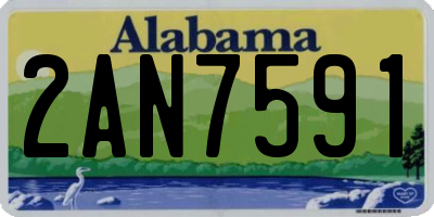 AL license plate 2AN7591