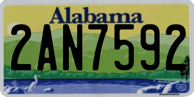AL license plate 2AN7592
