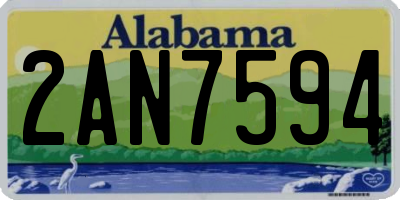 AL license plate 2AN7594