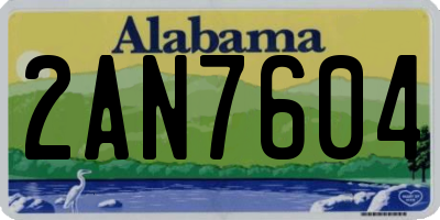 AL license plate 2AN7604