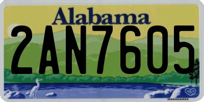 AL license plate 2AN7605