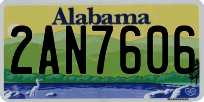 AL license plate 2AN7606
