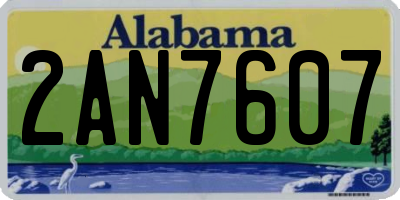 AL license plate 2AN7607