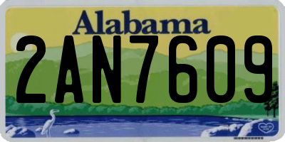AL license plate 2AN7609