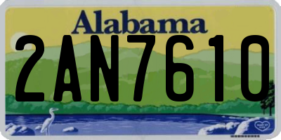 AL license plate 2AN7610