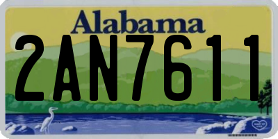 AL license plate 2AN7611