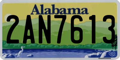 AL license plate 2AN7613