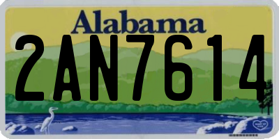 AL license plate 2AN7614