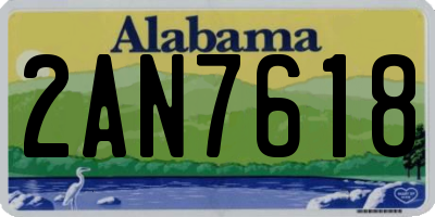 AL license plate 2AN7618