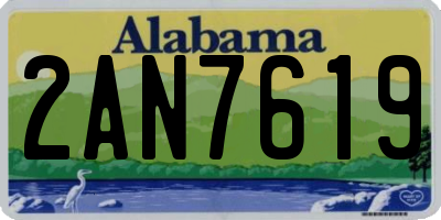 AL license plate 2AN7619