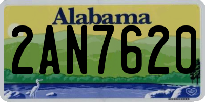 AL license plate 2AN7620