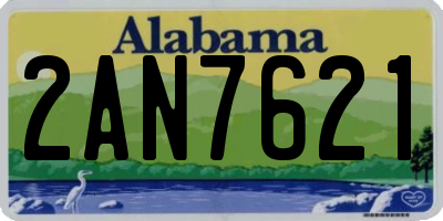 AL license plate 2AN7621
