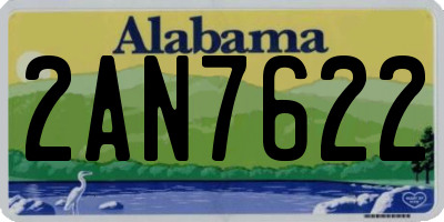 AL license plate 2AN7622