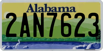 AL license plate 2AN7623