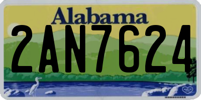 AL license plate 2AN7624
