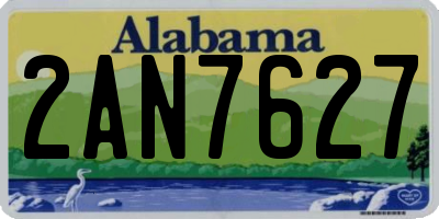 AL license plate 2AN7627