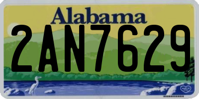 AL license plate 2AN7629