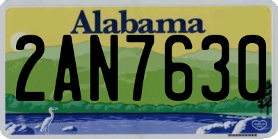 AL license plate 2AN7630
