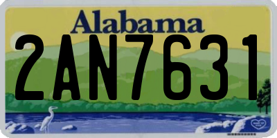 AL license plate 2AN7631