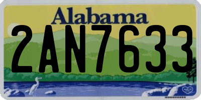 AL license plate 2AN7633