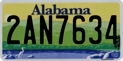 AL license plate 2AN7634
