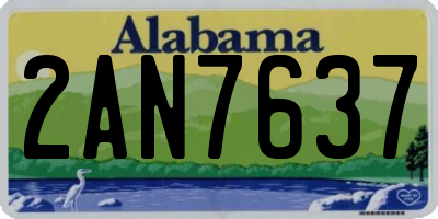 AL license plate 2AN7637