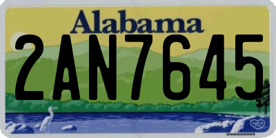 AL license plate 2AN7645