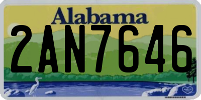 AL license plate 2AN7646