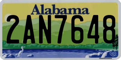 AL license plate 2AN7648