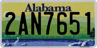 AL license plate 2AN7651