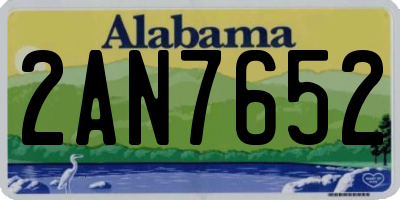 AL license plate 2AN7652