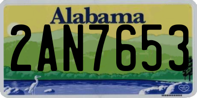 AL license plate 2AN7653
