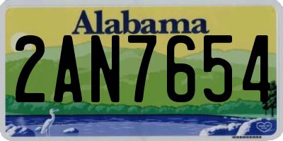 AL license plate 2AN7654