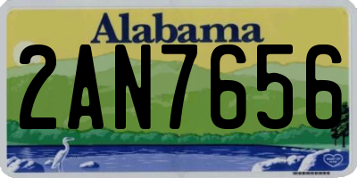 AL license plate 2AN7656