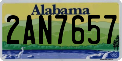 AL license plate 2AN7657