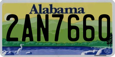 AL license plate 2AN7660