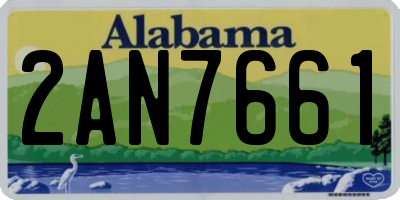 AL license plate 2AN7661