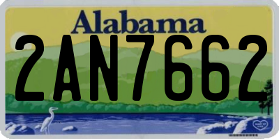 AL license plate 2AN7662