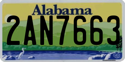 AL license plate 2AN7663