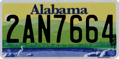 AL license plate 2AN7664