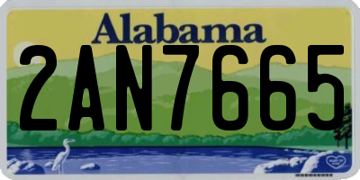 AL license plate 2AN7665