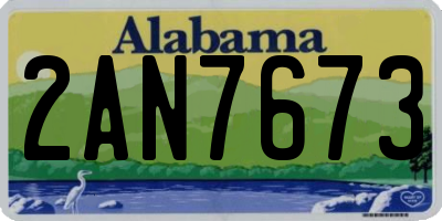 AL license plate 2AN7673
