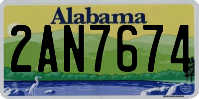 AL license plate 2AN7674