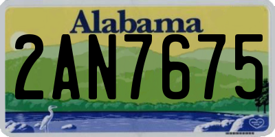 AL license plate 2AN7675