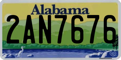 AL license plate 2AN7676