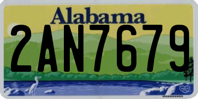 AL license plate 2AN7679