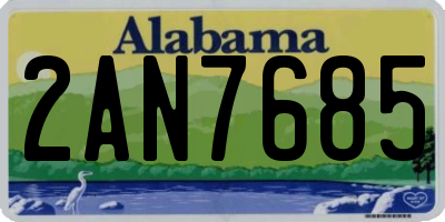 AL license plate 2AN7685
